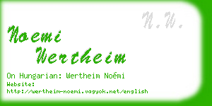 noemi wertheim business card
